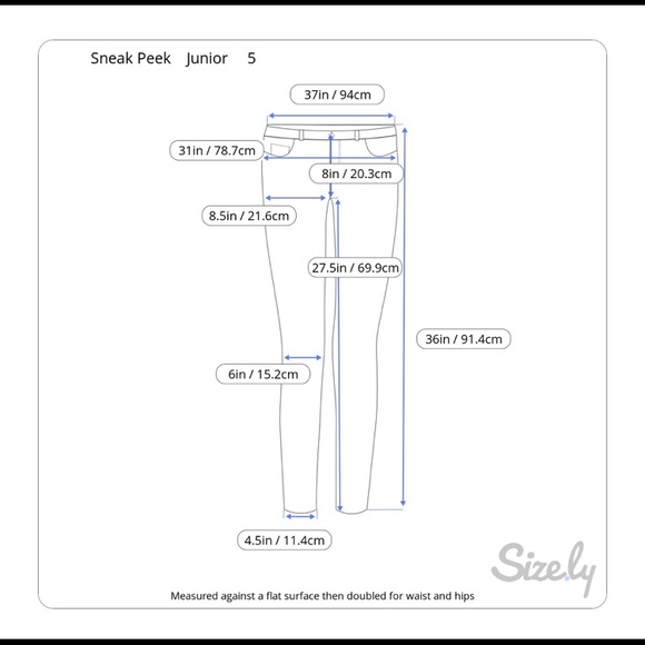 Sneak Peek Red Pattern Skinny Jeans -Size 5 junior - Picture 8 of 8